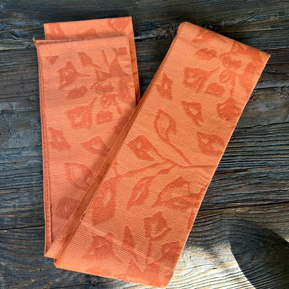 Vintage tapestry Obi orange